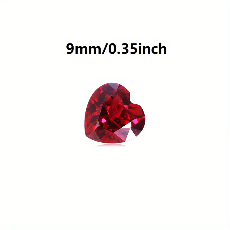 Heart Shape Lab Grown Pigeon Blood Ruby Gems for DIY Jewelry